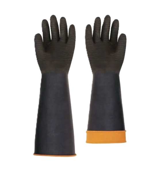 H2-45  KAUÇUK ELDİVEN TIRTIKLI 45 CM 