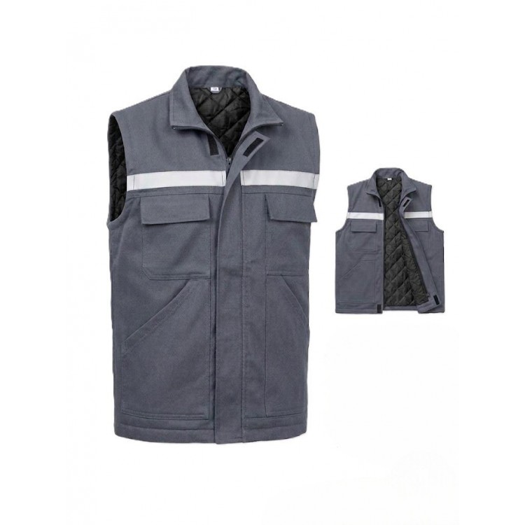 7*7 İÇİ KAPİTONELİ REFLEKTÖRLÜ YELEK GRİ