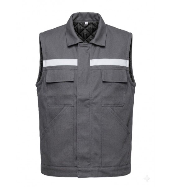 7*7 İÇİ KAPİTONELİ REFLEKTÖRLÜ YELEK GRİ