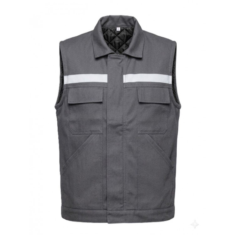 7*7 İÇİ KAPİTONELİ REFLEKTÖRLÜ YELEK GRİ