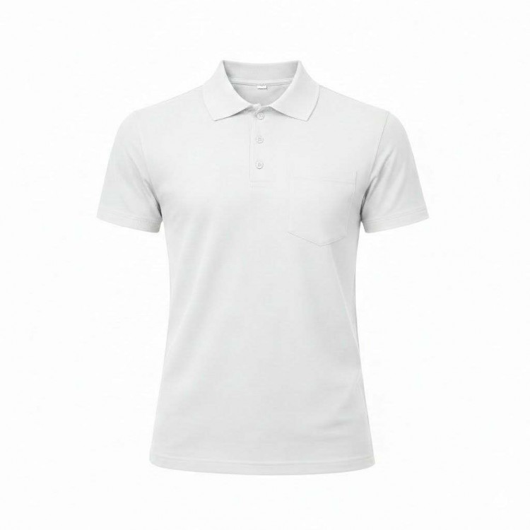 POLO YAKA CEPLİ TİŞÖRT BEYAZ