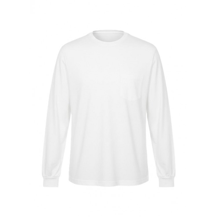 BİSİKLET YAKA UZUNKOL TİŞÖRT BEYAZ