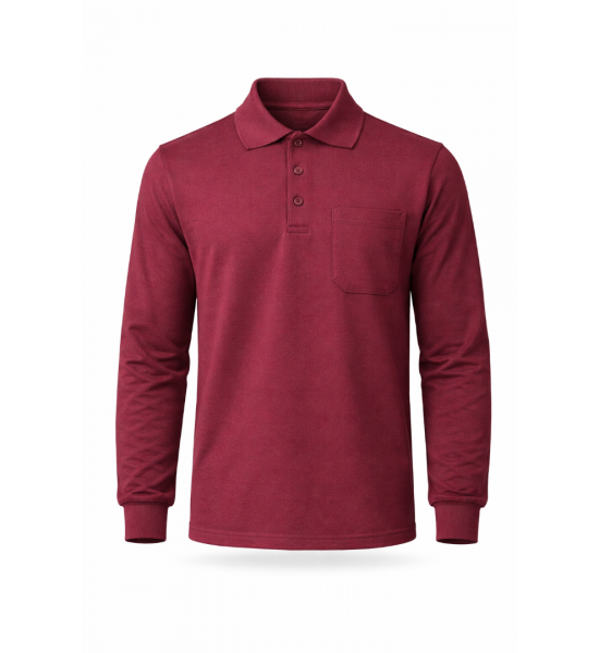  POLO YAKA SWEAT BORDO