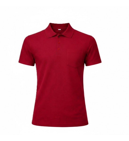 POLO YAKA CEPLİ TİŞÖRT BORDO