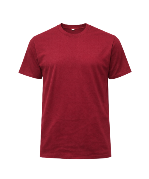 BİSİKLET YAKA T-SHIRT BORDO