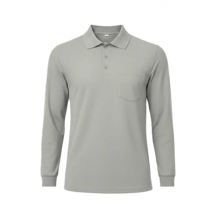 POLO YAKA UZUNKOL TİŞÖRT GRİ