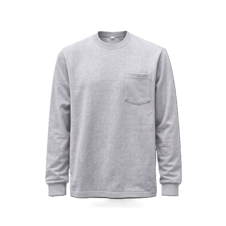  BİSİKLET YAKA SWEAT CEPLİ GRİ MELANJ