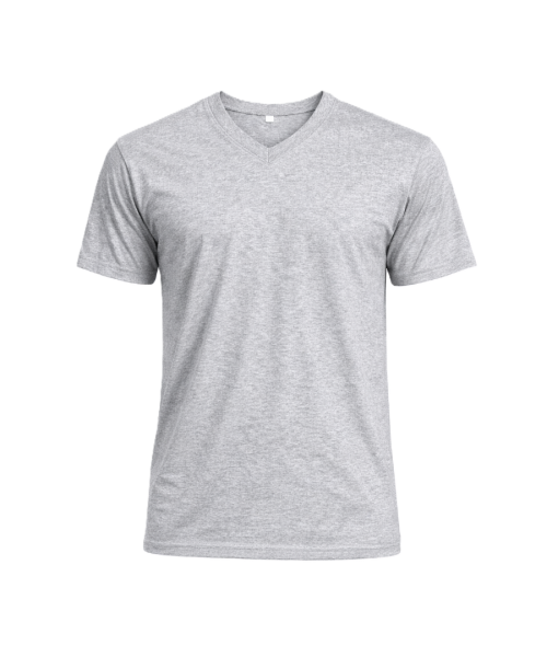 V YAKA TİŞÖRT GRİ