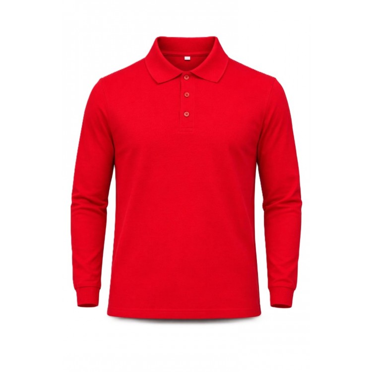 POLO YAKA UZUNKOL TİŞÖRT KIRMIZI