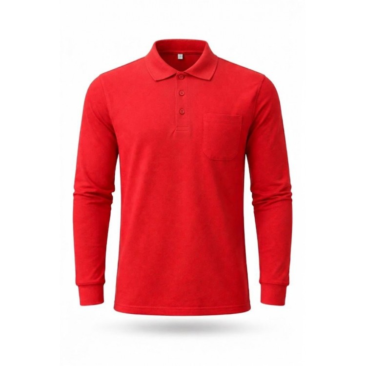 POLO YAKA SWEAT KIRMIZI