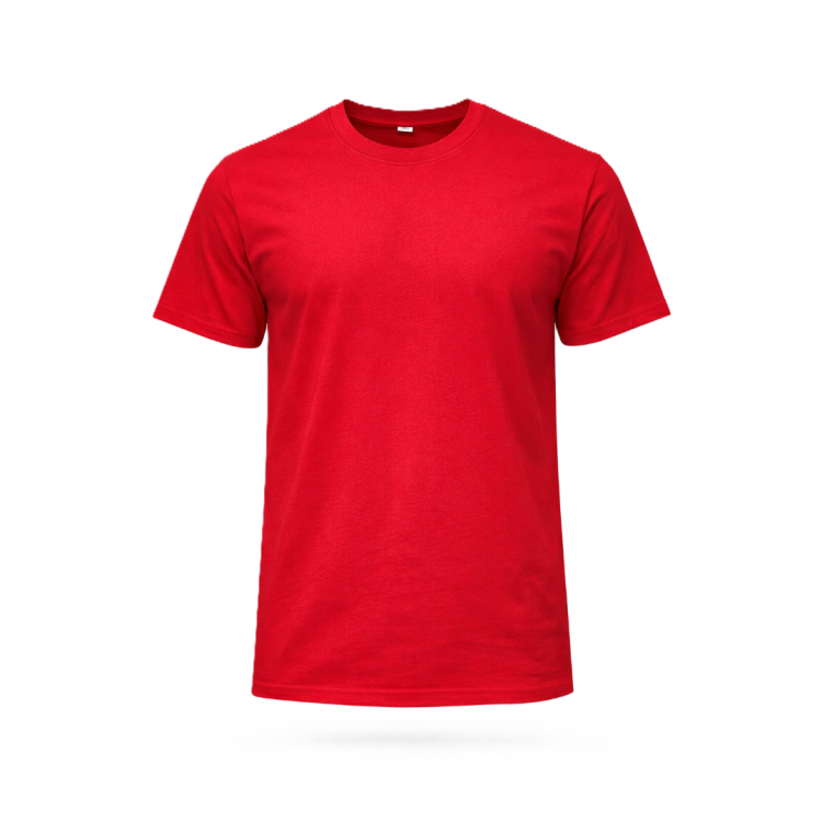 BİSİKLET YAKA T-SHIRT KIRMIZI