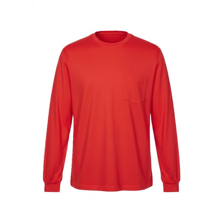 BİSİKLET YAKA UZUNKOL TİŞÖRT KIRMIZI