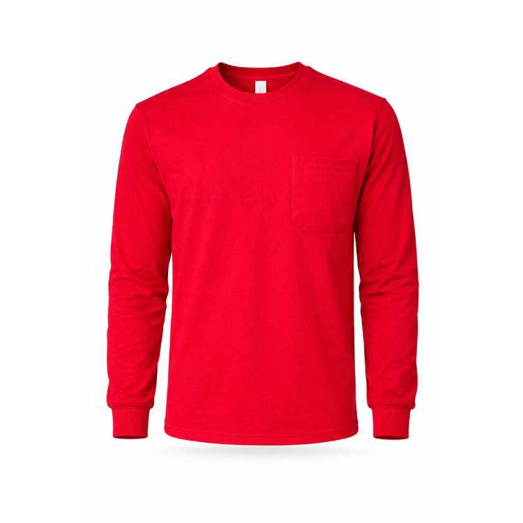  BİSİKLET YAKA SWEAT CEPLİ KIRMIZI