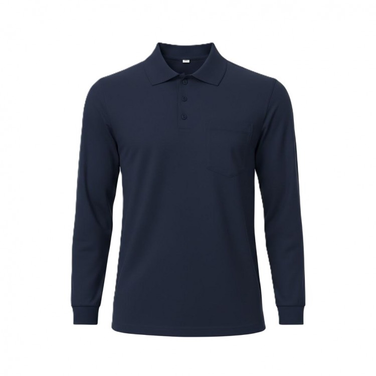 POLO YAKA UZUNKOL TİŞÖRT LACİVERT