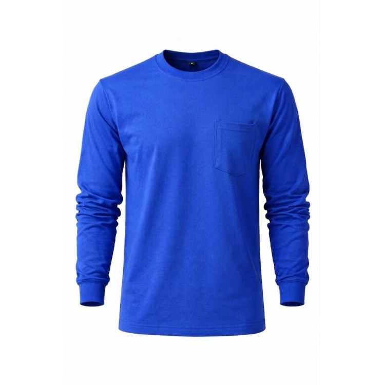  BİSİKLET YAKA SWEAT CEPLİ SAKS MAVİ