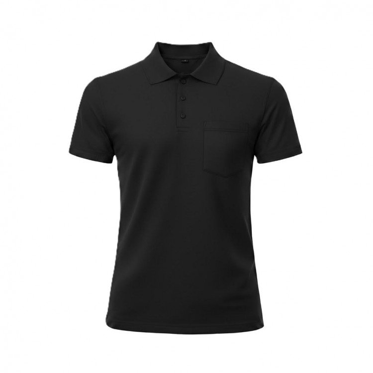 POLO YAKA CEPLİ TİŞÖRT SİYAH