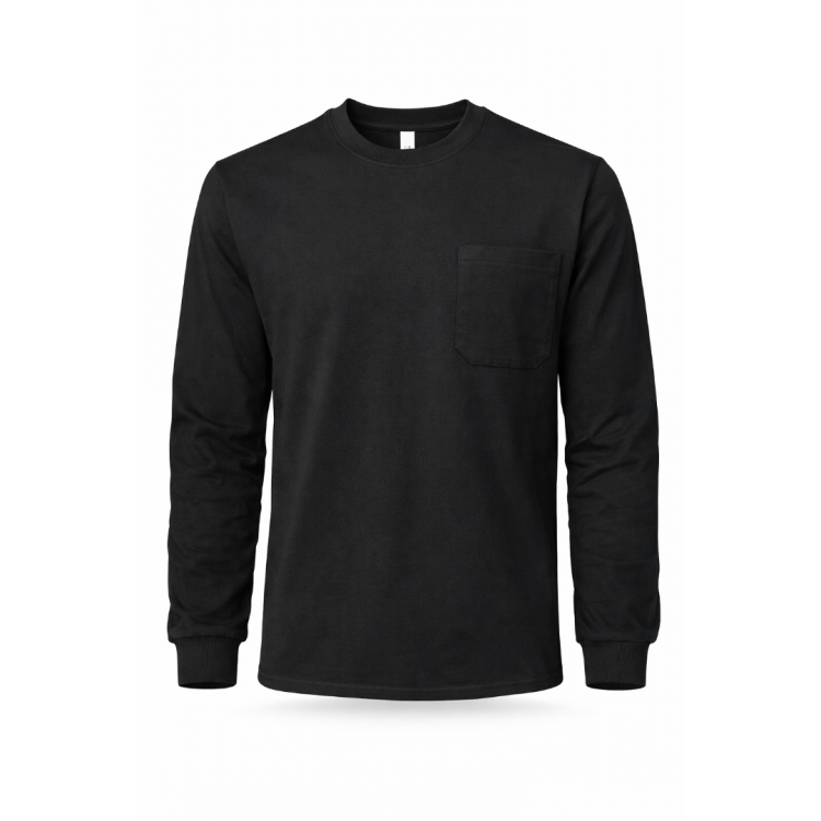  BİSİKLET YAKA SWEAT CEPLİ SİYAH