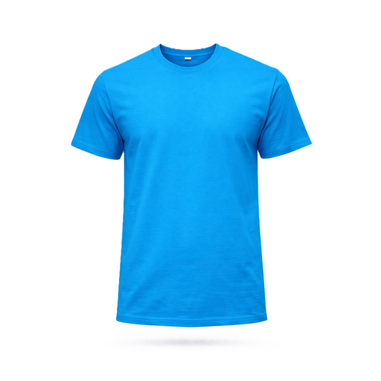 BİSİKLET YAKA T-SHIRT TURKUAZ