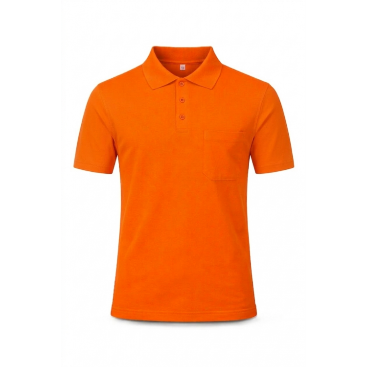 POLO YAKA CEPLİ TİŞÖRT TURUNCU