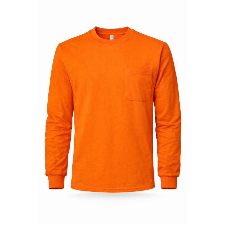 BİSİKLET YAKA CEPLİ SWEAT TURUNCU