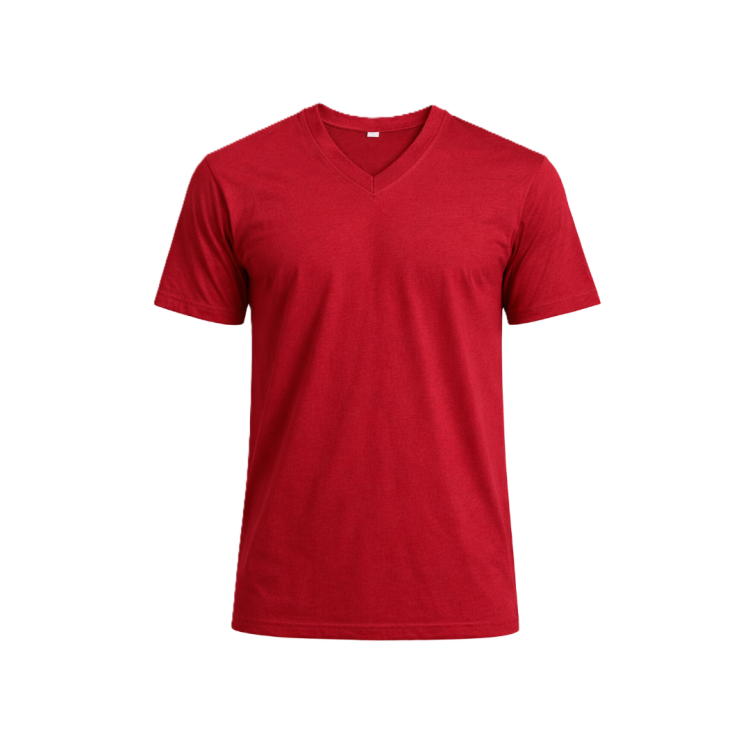 V YAKA TİŞÖRT BORDO